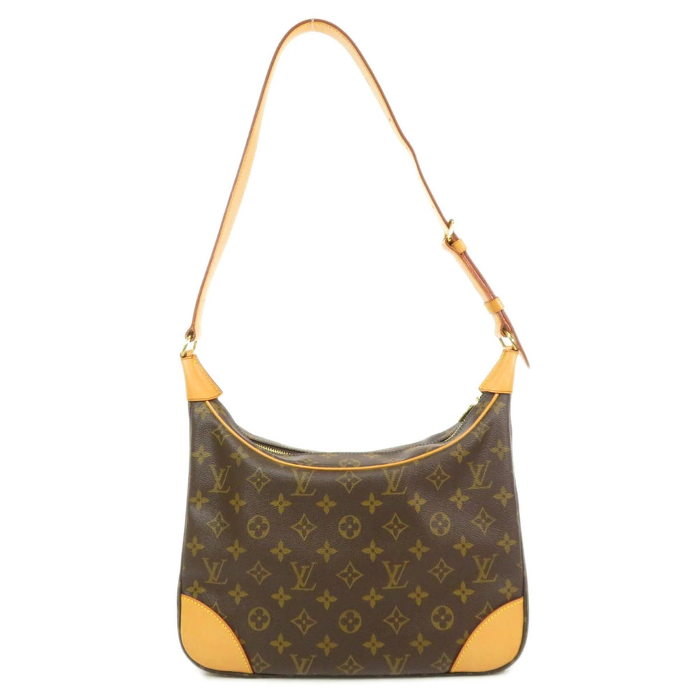 Louis Vuitton Boulogne Shoulder Monogram Canvas Bag Brown